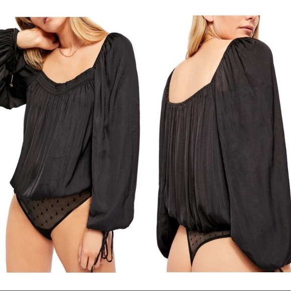 Free People Tops - Free People AnotherRound Balloon Sleeve Bodysuit